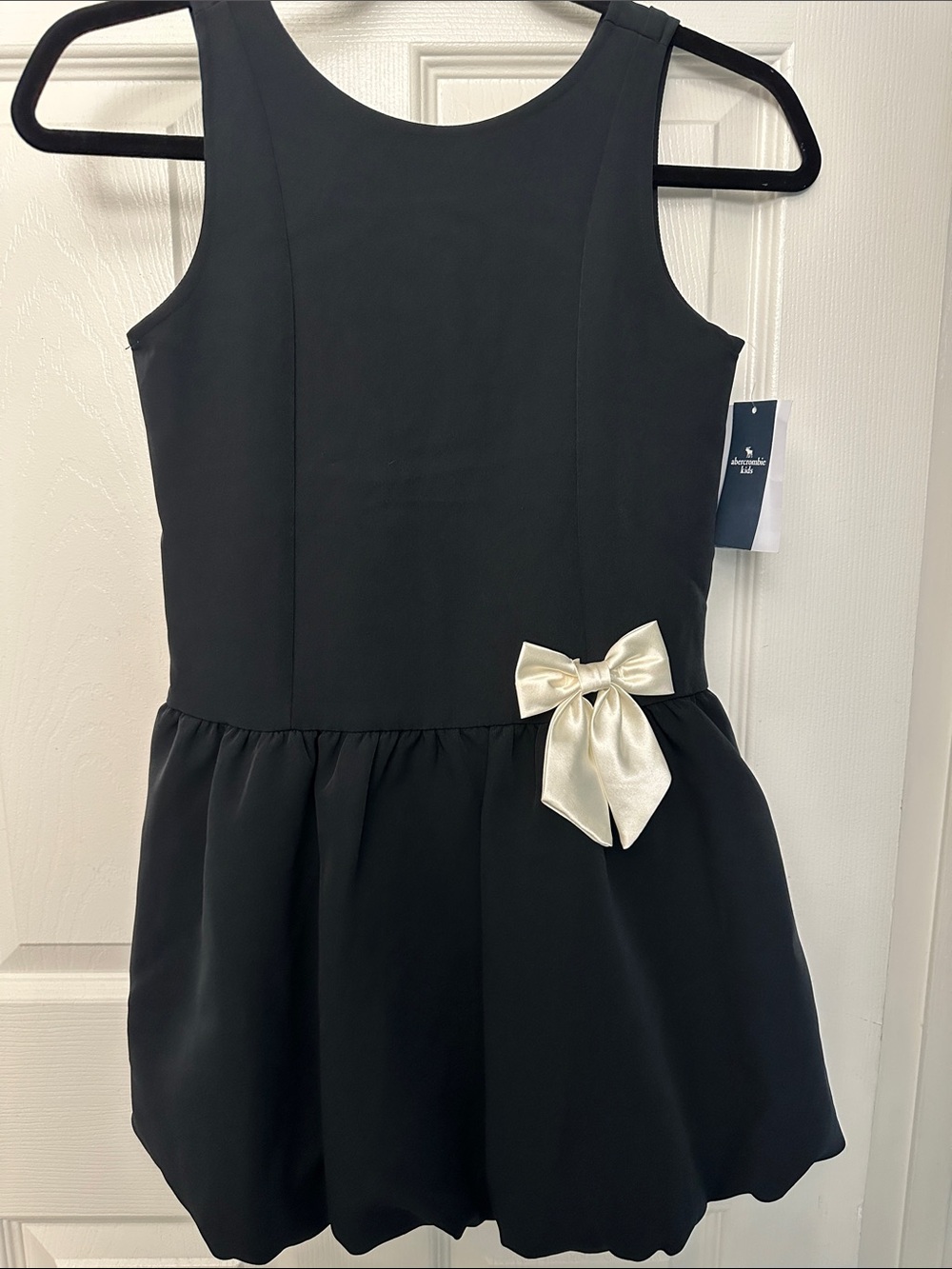 abercrombie kids Black Dress with White Bow Accent